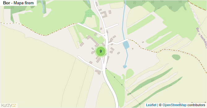 Bor - mapa firem
