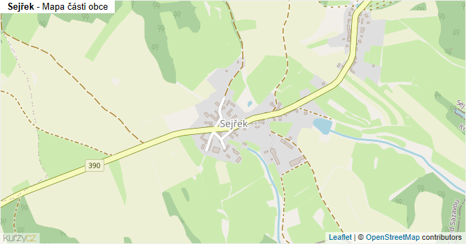 Sejřek - mapa části obce