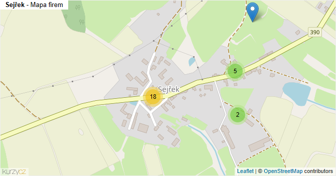 Sejřek - mapa firem
