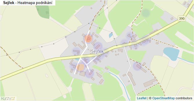 Sejřek - mapa podnikání