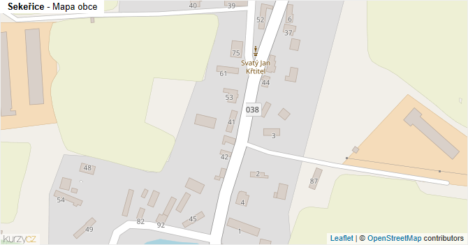 Sekeřice - mapa obce
