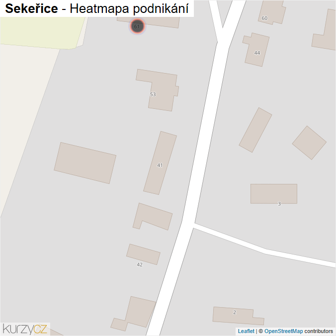 Mapa Sekeřice - Firmy v obci.