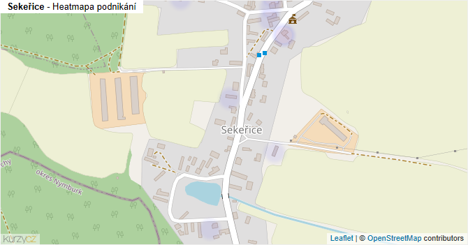 Sekeřice - mapa podnikání