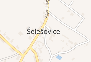 Šelešovice v obci Šelešovice - mapa části obce