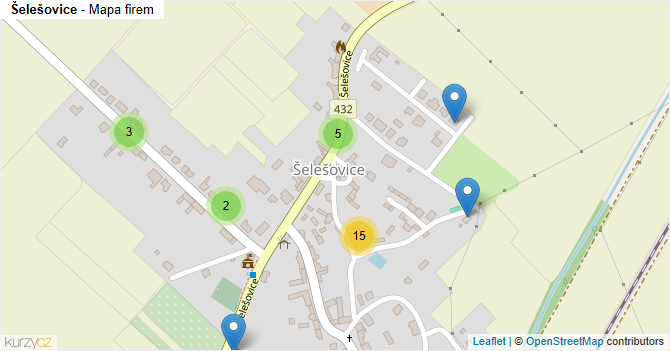 Šelešovice - mapa firem