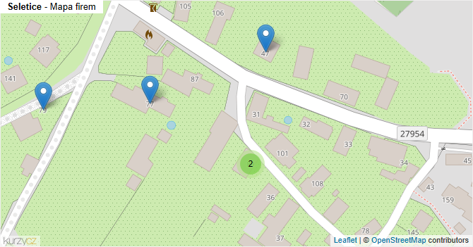 Seletice - mapa firem