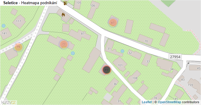 Seletice - mapa podnikání