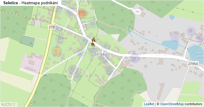 Seletice - mapa podnikání