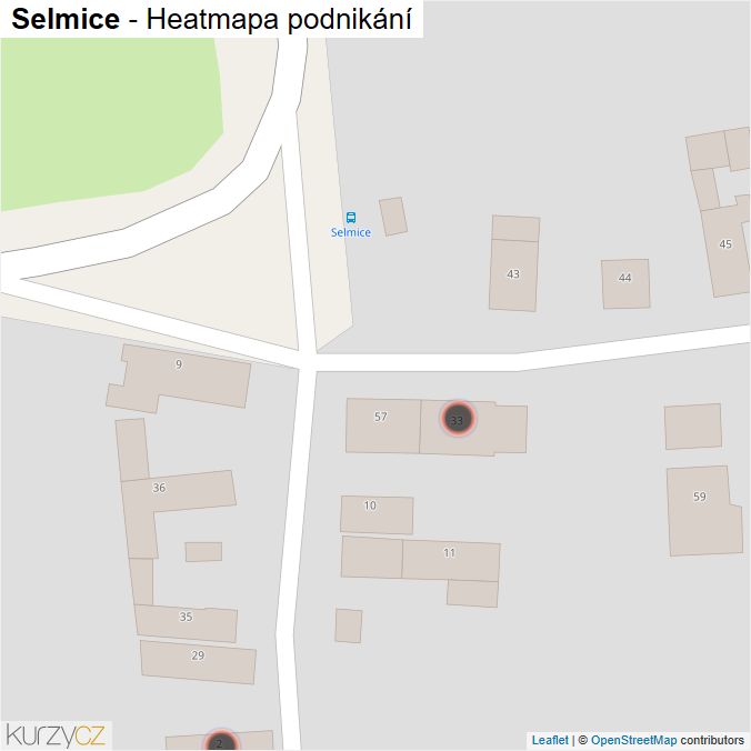 Mapa Selmice - Firmy v obci.