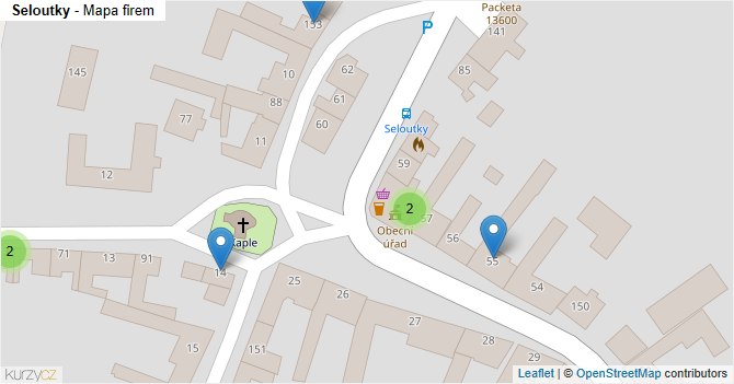 Seloutky - mapa firem