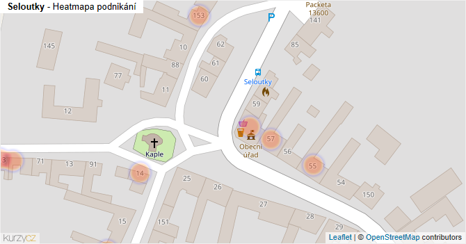 Seloutky - mapa podnikání