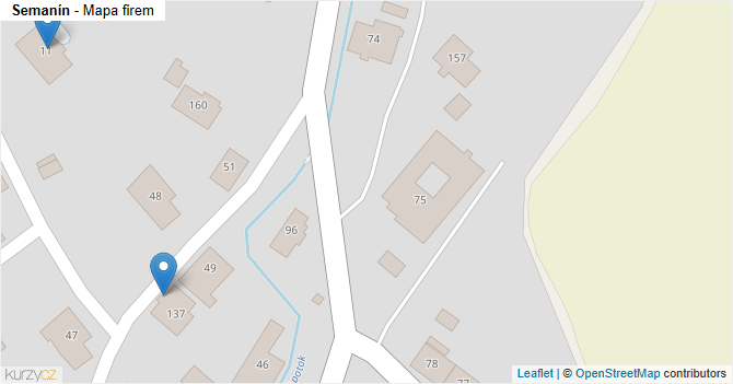 Semanín - mapa firem