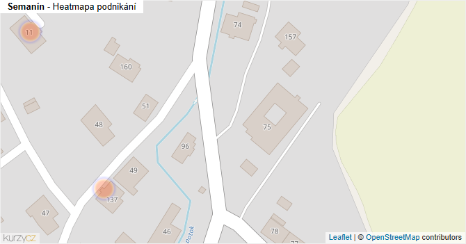 Semanín - mapa podnikání