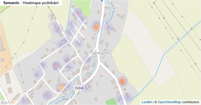 Semanín - mapa podnikání
