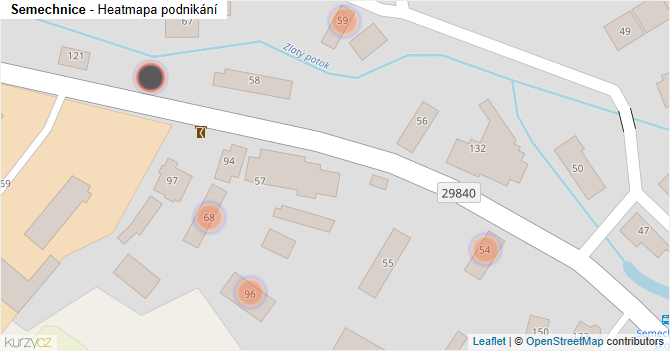 Semechnice - mapa podnikání