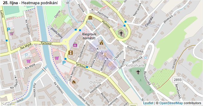 28. října - mapa podnikání
