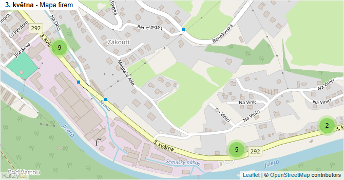 3. května - mapa firem