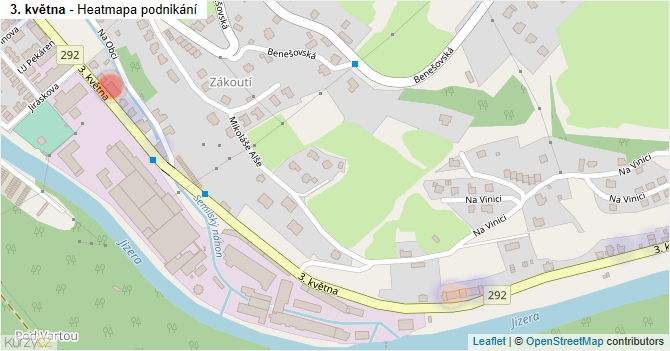 3. května - mapa podnikání