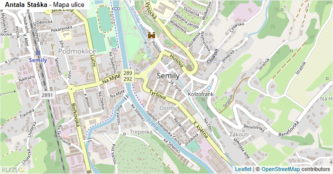 Antala Staška - mapa ulice
