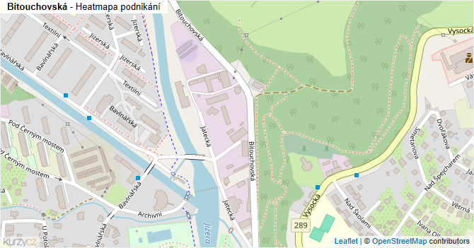 Bítouchovská - mapa podnikání
