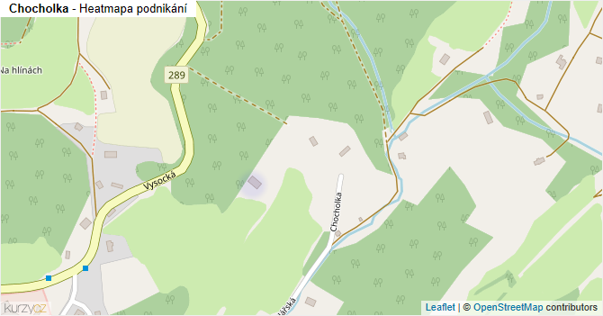 Chocholka - mapa podnikání
