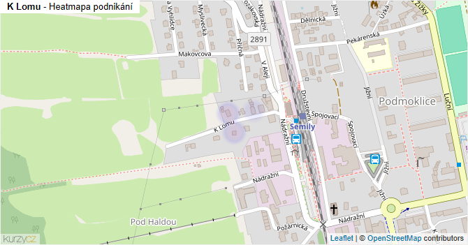 K Lomu - mapa podnikání