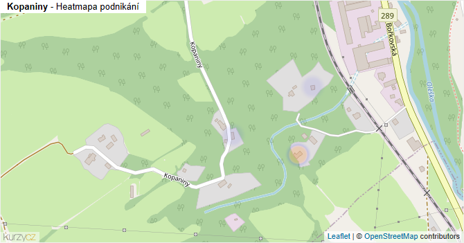 Kopaniny - mapa podnikání