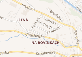 Letná III v obci Semily - mapa ulice