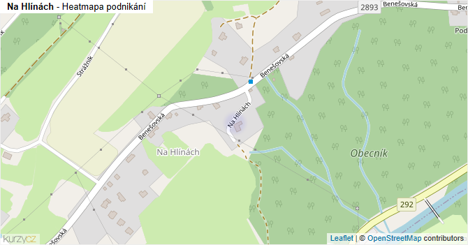 Na Hlínách - mapa podnikání