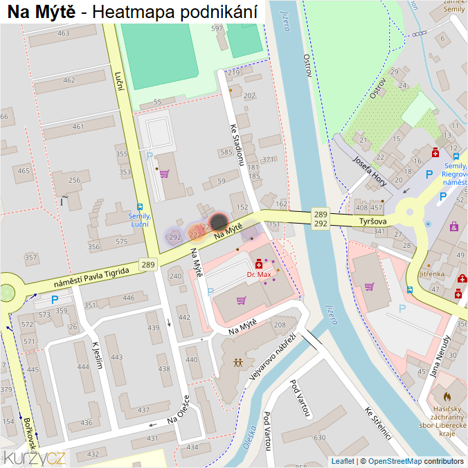 Mapa Na Mýtě - Firmy v ulici.