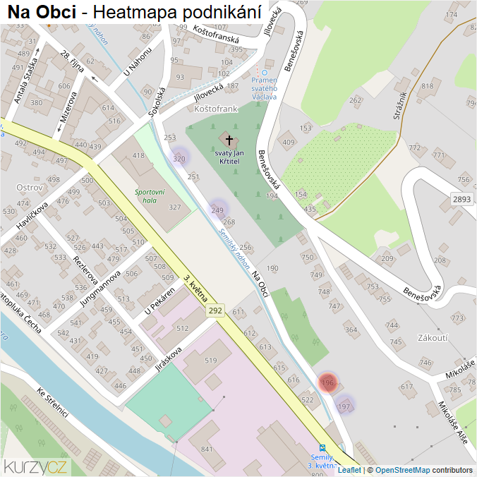 Mapa Na Obci - Firmy v ulici.