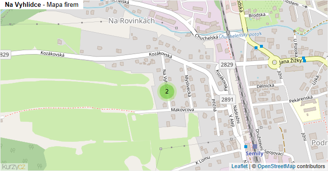 Na Vyhlídce - mapa firem