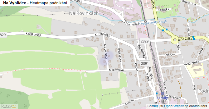 Na Vyhlídce - mapa podnikání
