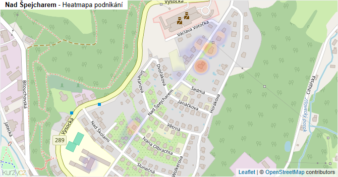 Nad Špejcharem - mapa podnikání