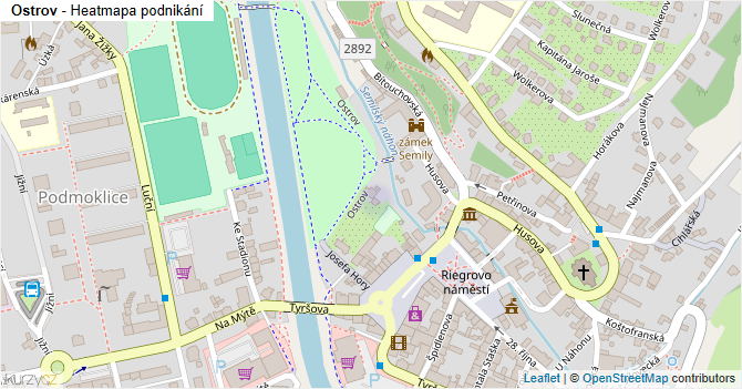Ostrov - mapa podnikání