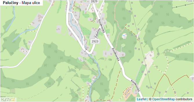 Palučiny - mapa ulice