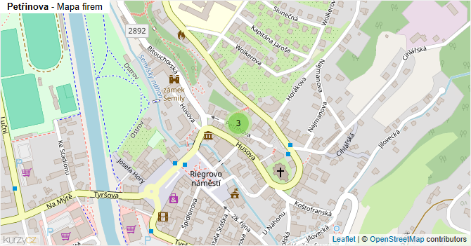 Petřinova - mapa firem