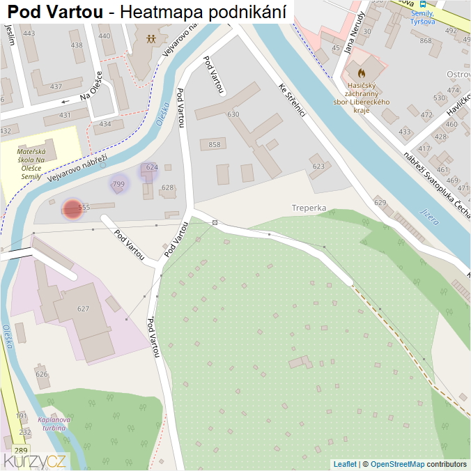 Mapa Pod Vartou - Firmy v ulici.