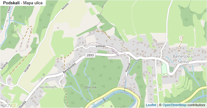 Podskalí - mapa ulice