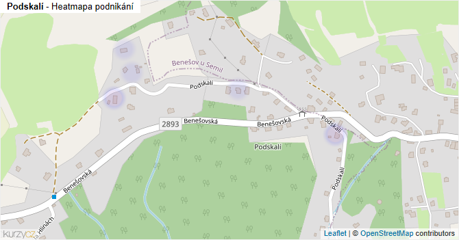 Podskalí - mapa podnikání