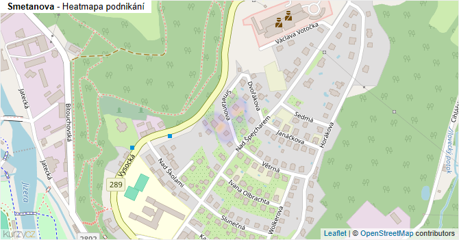 Smetanova - mapa podnikání