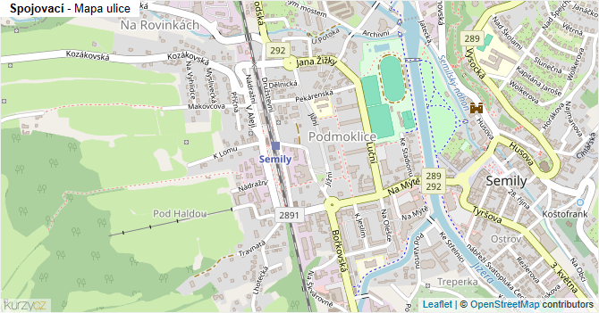 Spojovací - mapa ulice