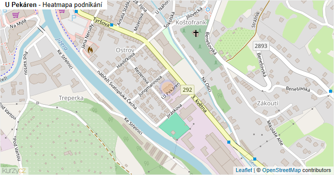 U Pekáren - mapa podnikání