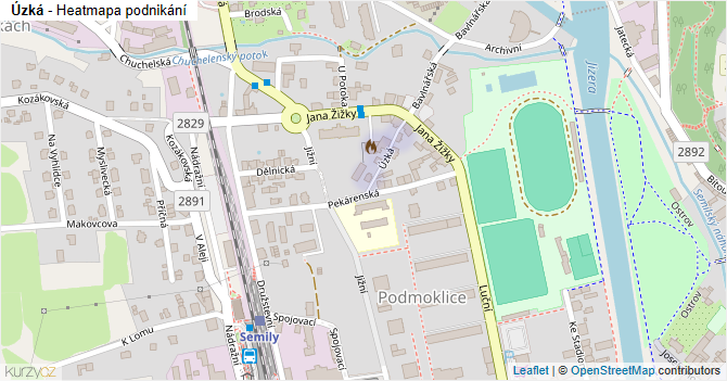 Úzká - mapa podnikání