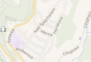 Větrná v obci Semily - mapa ulice