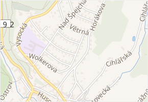 Wolkerova v obci Semily - mapa ulice
