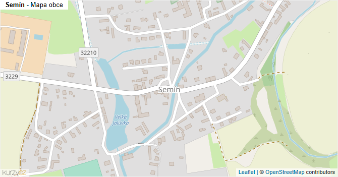 Semín - mapa obce