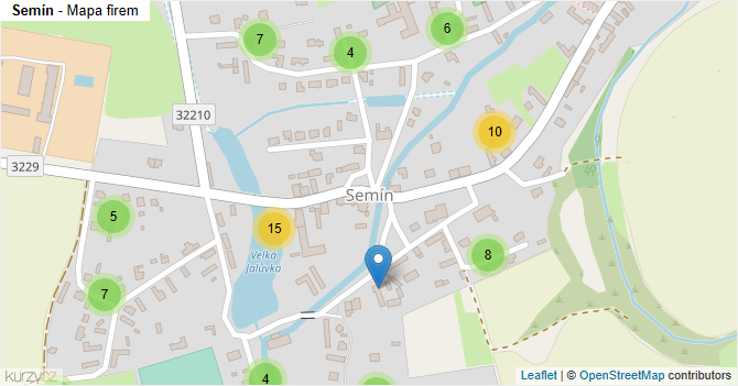 Semín - mapa firem