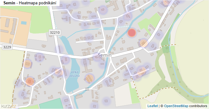 Semín - mapa podnikání