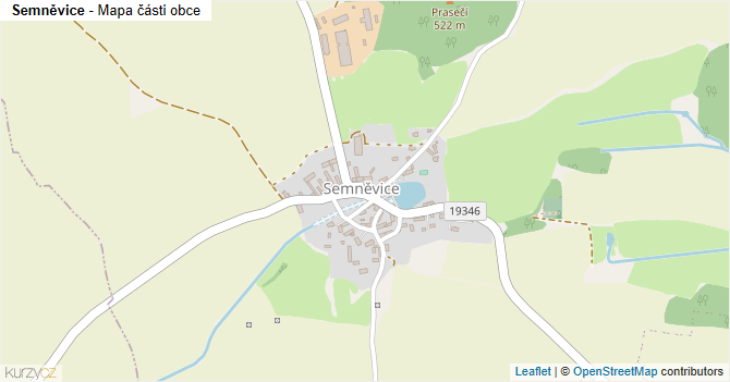 Semněvice - mapa části obce